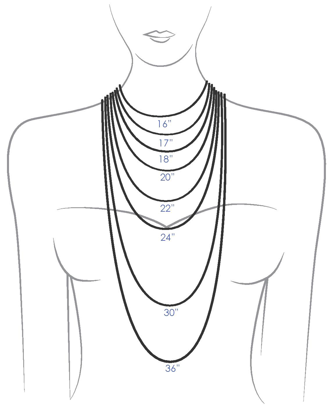 Image result for necklace sizing chart