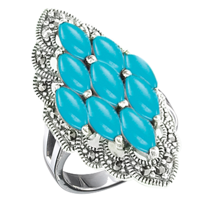 Marcasite jewelry ring HR0607 1