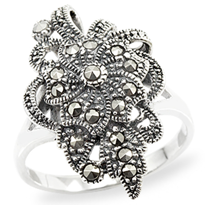 Black Titanium Leaf Pattern Mens Ring | Revolution Jewelry