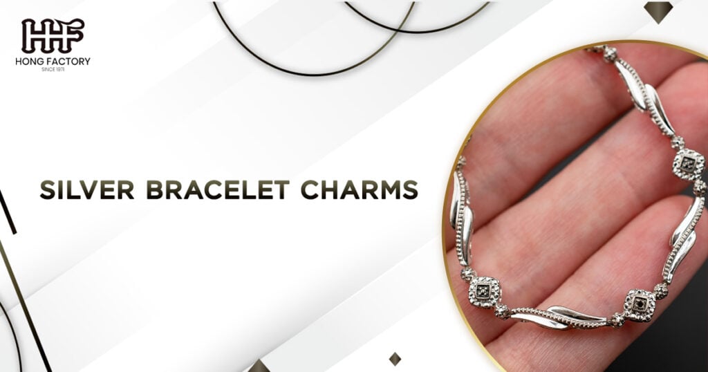 Silver bracelet charms