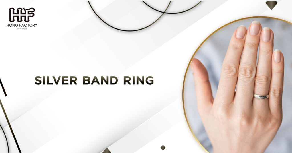 Silver band ring