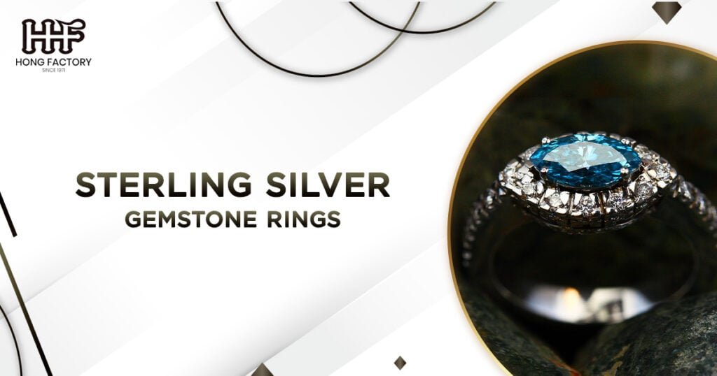 sterling silver gemstone rings